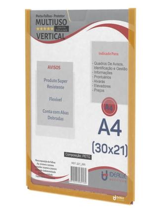 Imagem de Display Porta-Folha A4 Parede com Bordas Coloridas