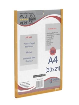 Imagem de Display Porta-Folha A4 Parede com Bordas Coloridas