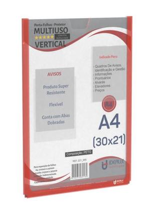 Imagem de Display Porta-Folha A4 Parede com Bordas Coloridas