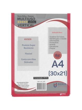 Imagem de Display Porta-Folha A4 Parede com Bordas Coloridas