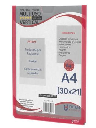 Imagem de Display Porta-Folha A4 Parede com Bordas Coloridas