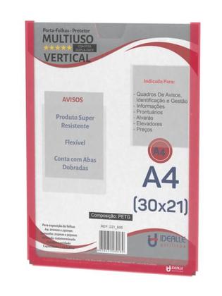 Imagem de Display Porta-Folha A4 Parede com Bordas Coloridas