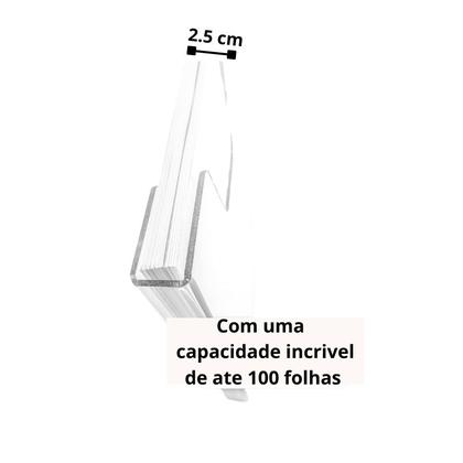 Imagem de Display Porta Folha Prontuário A4 Parede Acrílico Vertical