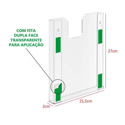Imagem de Display Porta Folha Prontuário A4 Parede Cristal