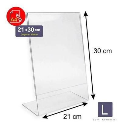 Imagem de Display Porta Folha Sulfite A4 Acrílico Balcão Mesa Cardápio