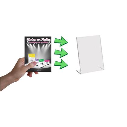Imagem de Display Porta Folheto de Mesa Tamanho A3 Formato L Verical