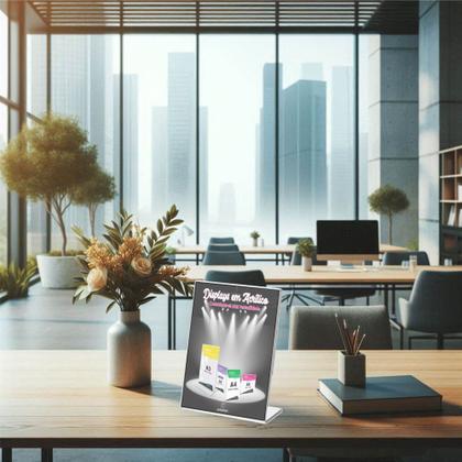 Imagem de Display Porta Folheto de Mesa Tamanho A3 Formato L Verical