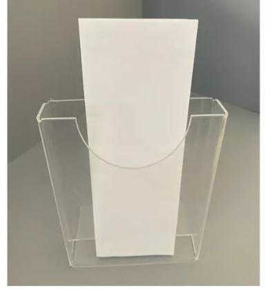 Imagem de Display Porta Panfleto Flyer Folder A6 (10x15) Acrílico 6pcs