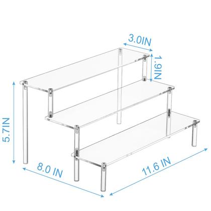 Imagem de Display Risers de acrílico HENABLE 3 Tier Cupcake Stand Clear