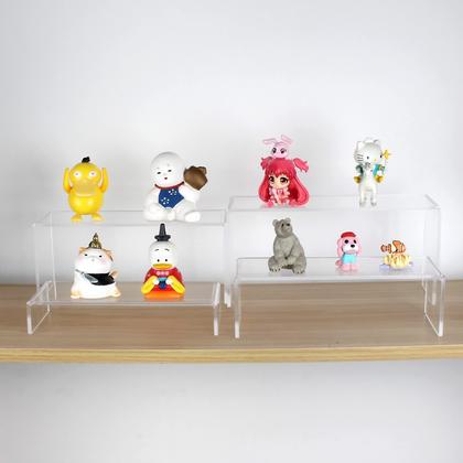 Imagem de Display Shelf Riser ELEGANTLIFE de 3 camadas em acrílico para Amiibo