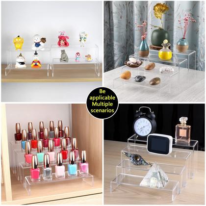 Imagem de Display Shelf Riser ELEGANTLIFE de 3 camadas em acrílico para Amiibo