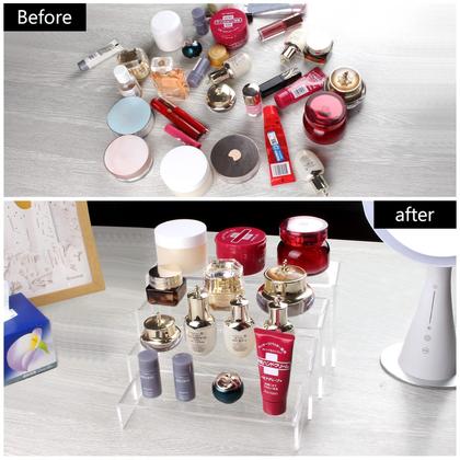 Imagem de Display Shelf Riser ELEGANTLIFE de 3 camadas em acrílico para Amiibo