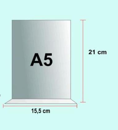 Imagem de Display T 15X21Cm A5 Expositor Balcão Mesa Folder Bar Folha