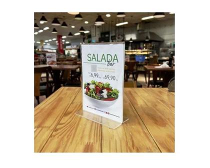 Imagem de Display T A7 7,5x10cm Balcão Mesa Bar Folha Folder Kit 10 Peças