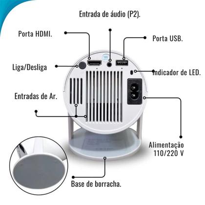 Imagem de Dispositivo 4k Portátil Led Hdmi Usb Multimídia Espelhamento Tv Presente Dia Das Crianças