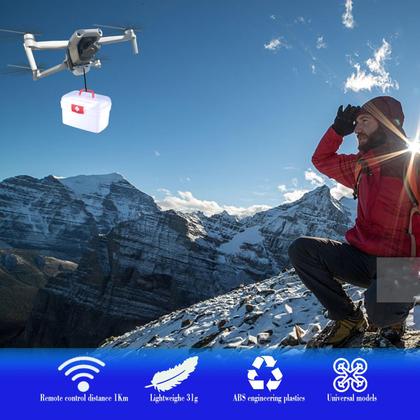 Imagem de Dispositivo de liberação do sistema Drone Airdrop para a série DJI Mini4 Pro/Mini3/Mini2/Air3S/Air2/Air2S/Mavic3 Mavic
