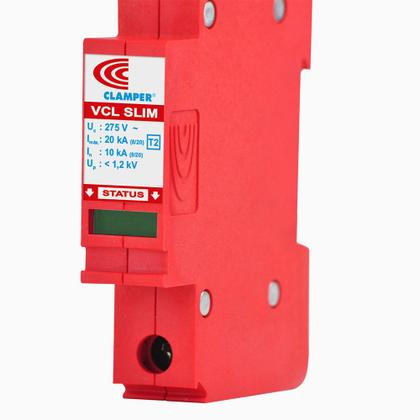 Imagem de Dispositivo de proteção contra raios com dps clamper front v 275v 20ka vermelho