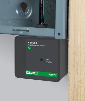 Imagem de Dispositivo de proteção contra sobretensão Square D HEPD50 monofásico de 3 fios 120/240V