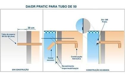 Imagem de Dispositivo De Retorno Inox Sobrepor 50mm Alvenaria Sodramar