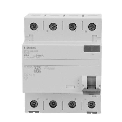 Imagem de Dispositivo Diferencial Residual DR Tetrapolar 80A - SIEMENS