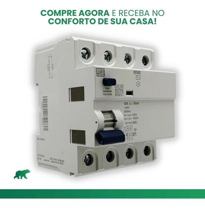 Imagem de Dispositivo DR Interruptor Diferencial Residual Tetrapolar 63a 30ma