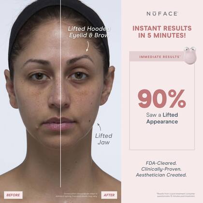 Dispositivo facial NuFace MINI+ Microcurrent com gel e creme de