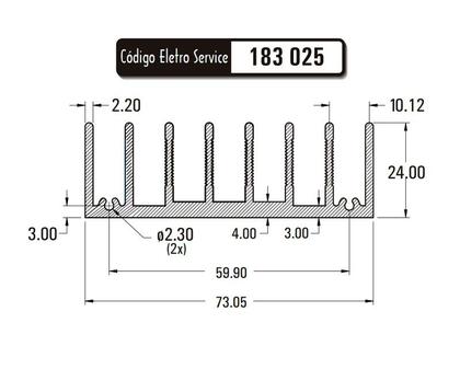 Imagem de Dissipador de Calor 183025/30 - Eletro Service