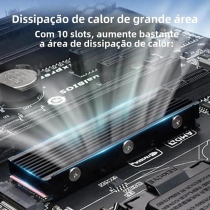 Imagem de Dissipador de Calor Dupla Face para SSDs M.2 2280 - Jeyi - Compatível com PS5 e PC