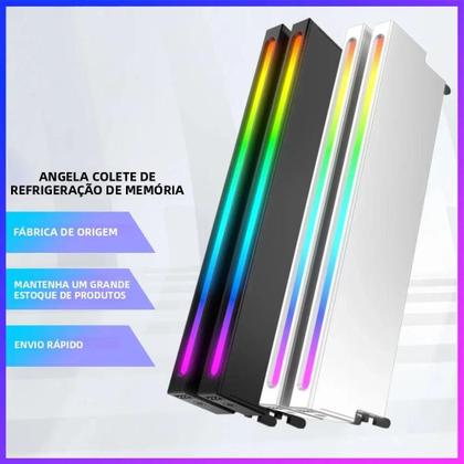 Imagem de Dissipador De Calor Universal ARGB AURA Sync Para Memória 5V 3PIN DDR3 DDR4 DDR5 Cooler Radiador
