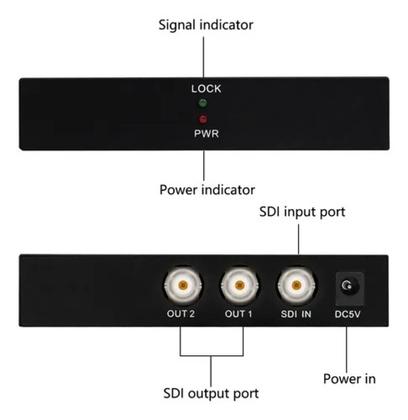 Imagem de Distribuidor De Imagem Splitter 3g/hd/sd-sdi 1x2 - Elsdi102