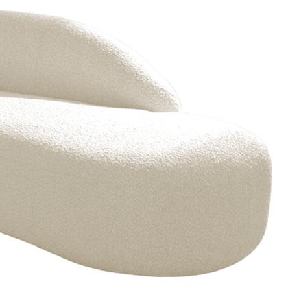 Imagem de Divã Recamier Curvo Luna 140cm Lado Direito Linho - Amarena Móveis