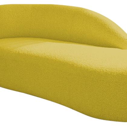 Imagem de Divã Recamier Curvo Luna 185cm Lado Direito Suede - Amarena Móveis