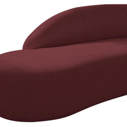 Imagem de Divã Recamier Curvo Luna 185cm Lado Esquerdo Suede - Amarena Móveis