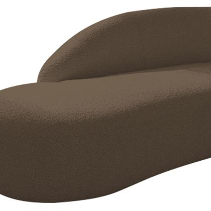 Imagem de Divã Recamier Curvo Luna 185cm Lado Esquerdo Suede - Amarena Móveis