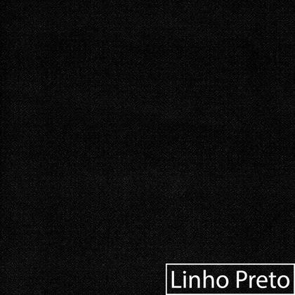 Imagem de Divã Recamier Curvo Sala de Estar Recepção Inglaterra 150cm Pés Metal Dourado Lado Esquerdo Linho