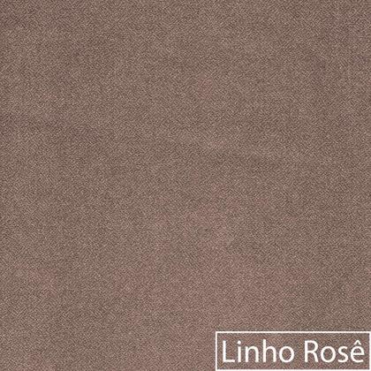 Imagem de Divã Recamier Curvo Sala de Estar Recepção Inglaterra 180cm Pés Madeira Lado Esquerdo Linho
