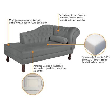 Imagem de Diva Recamier Dora 185cm Lado Esquerdo Corano