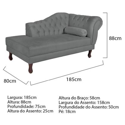 Imagem de Diva Recamier Dora 185cm Lado Esquerdo Corano