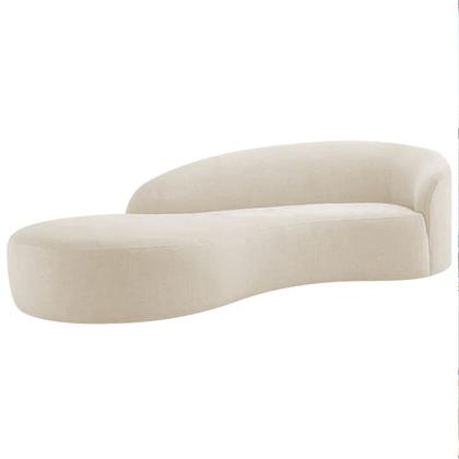 Imagem de Divã Recamier Orgânico França 160cm Lado Esquerdo Bouclé - Amarena Moveis