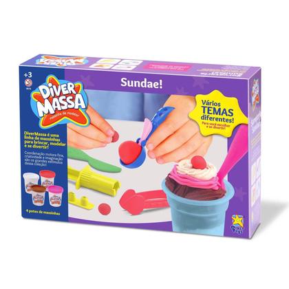 Imagem de Diver Massa Massinha Sorveteria Sundae Com Moldes - Divertoys