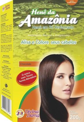 Imagem de Divina Dama Amazonia Chocolate Hene em Po 01x200gr + Creme Branco 01x500gr Incolor