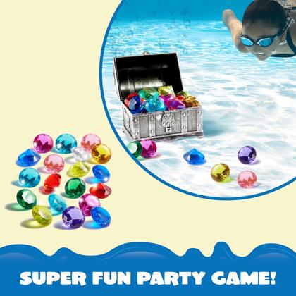 Imagem de Diving Gems Pool Toys Sloosh 16 grandes diamantes coloridos com peito