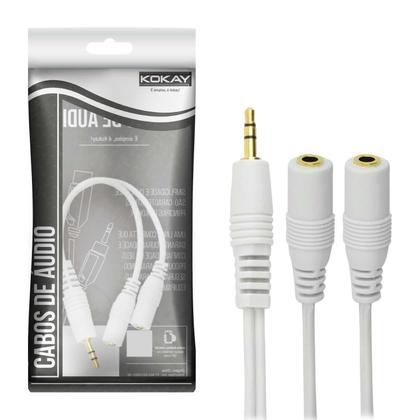 Imagem de Divisor Cabo P2 Y 1 Macho 2 J2 Fêmea Mono X Fone De Ouvido