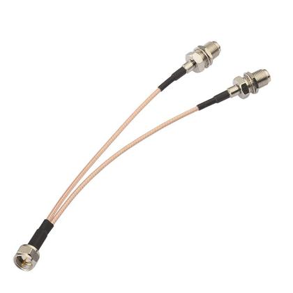 Imagem de Divisor de cabo coaxial tipo F Superbat F macho para F duplo fêmea