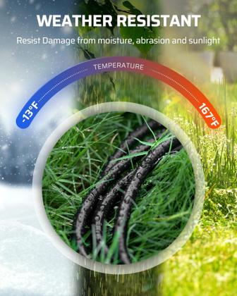 Imagem de Divisor de cabo de extensão DEWENWILS 1 a 3, 45cm 16/3 125V