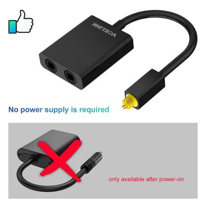 Imagem de Divisor de cabo óptico VCELINK Fiber 1 em 2 Saída Toslink Black