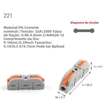 Imagem de Divisor de Cabo Universal Compacto - 20 Peças - Conector Push-in