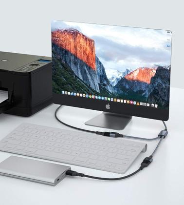 Imagem de Divisor de cabo USB C macho para USB duplo fêmea Basesailor