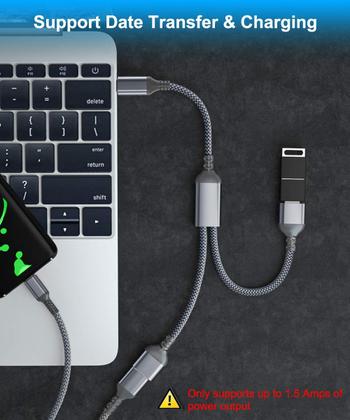 Imagem de Divisor de cabo USB C macho para USB duplo fêmea Basesailor