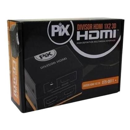 Imagem de Divisor de HDMI com 1 Entrada e 2 Saídas Para Monitores e TVs 3D Pix